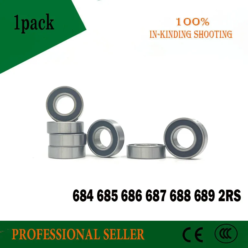 10pcs 684 685 686 687 688 689 2RS ABEC-1  688 rs 688rs The Rubber sealing cove Thin wall deep groove ball bearings 688RS
