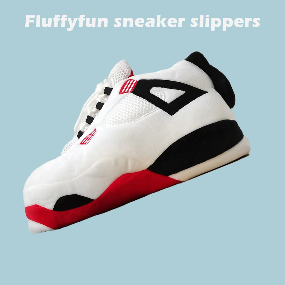 

Fluffyfun sneaker slippers Shoes Indoor men Winter Warm Plush Bedroom Non-Slip Couples Ladies Furry Home men Full Fur Slipper 77