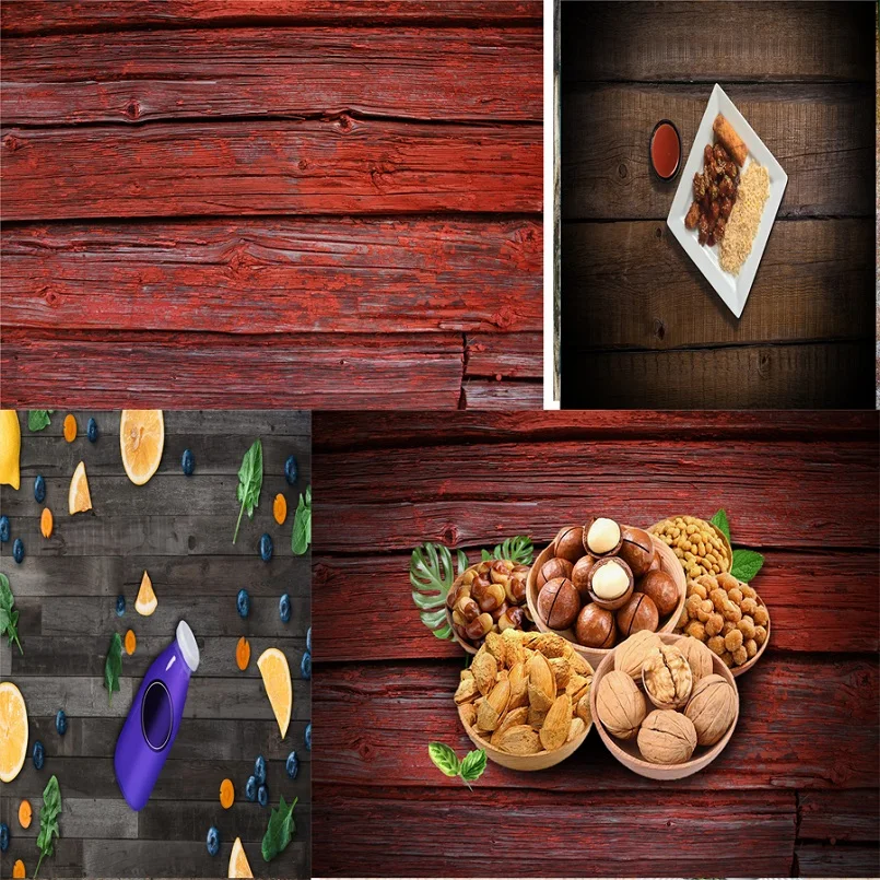 Реквизит для фотосъемки Nitree Темный винтажный деревянный пол текстура древесина