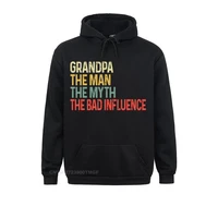 grandpa the myth the bad influence funny fathers day sweatshirt birthday father day men hoodies clothes slim fit sweatshirts