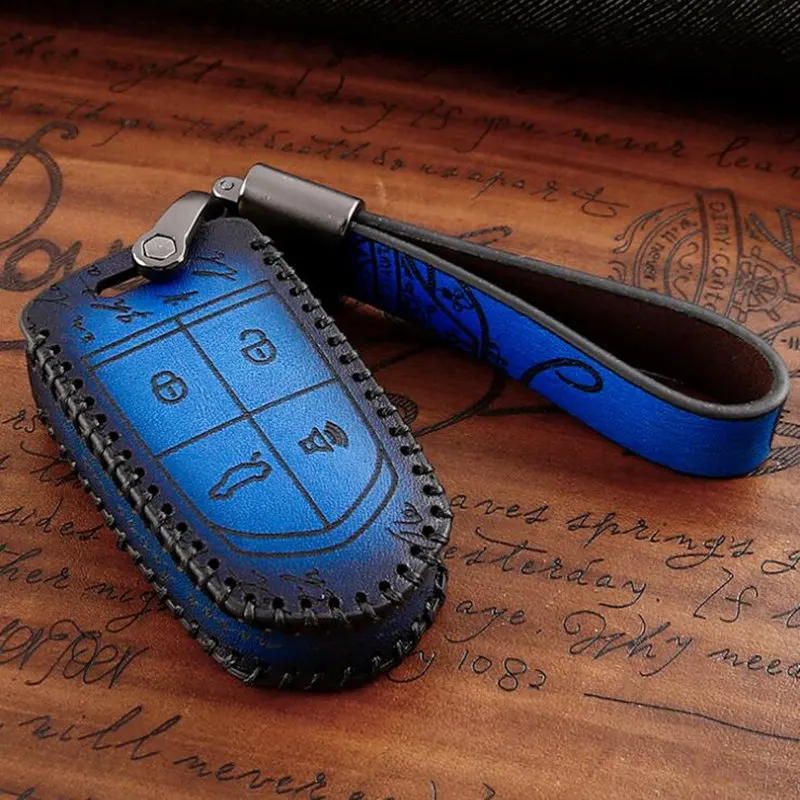 Натуральная кожа 4 кнопки смарт-ключ чехол крышка брелок держатель для Borgward BX5 BX7