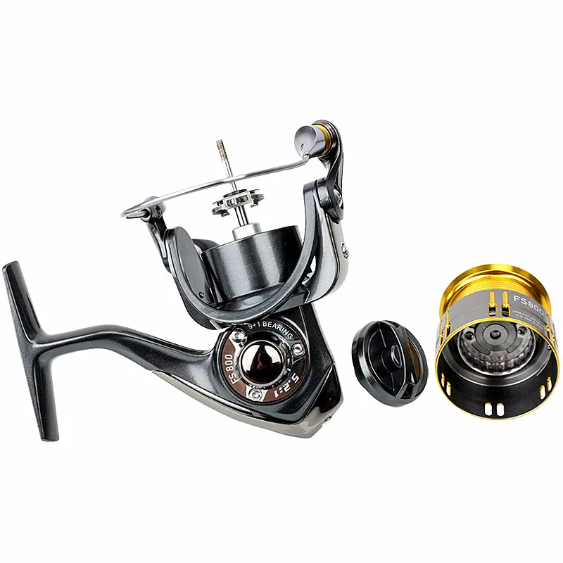 

TSURINOYA FS800 1000 2000 3000 Spinning Fishing Reel 5.2:1 9+1BB Lure Reel Max Drag 4-7kg Lightweight Reel Quality Spinning Reel