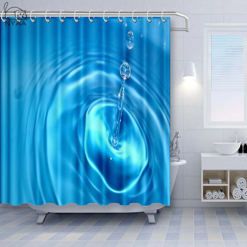 NYAA занавеска для душа с пузырьками воды из полиэстера ванной очень длинная