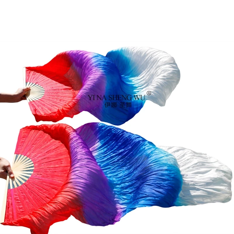 Веер для танца живота 1 шт. цветной веер ручной работы из искусственного шелка
