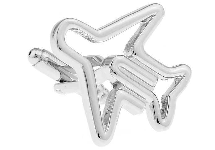 Бесплатная доставка мужские запонки модель самолета дизайн серебряный цвет