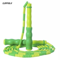 soft tpu beads jumprope skipping rope jumping nylon jump rope for adult kids training speed rope indoor sport fitness equipment