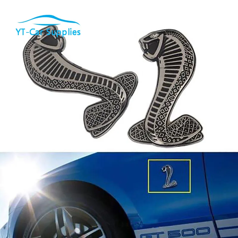 

car body side fender snake emblema decorative stickers For Ford Mustang shelby exterior decoration Accesorios