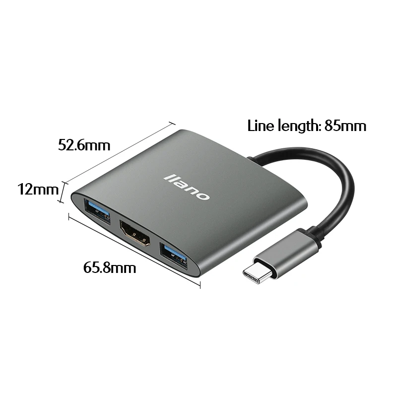 Llano USB C концентратор к HDMI адаптер для Macbook Pro/Air Thunderbolt 3 Type 4K 0 порт доставка