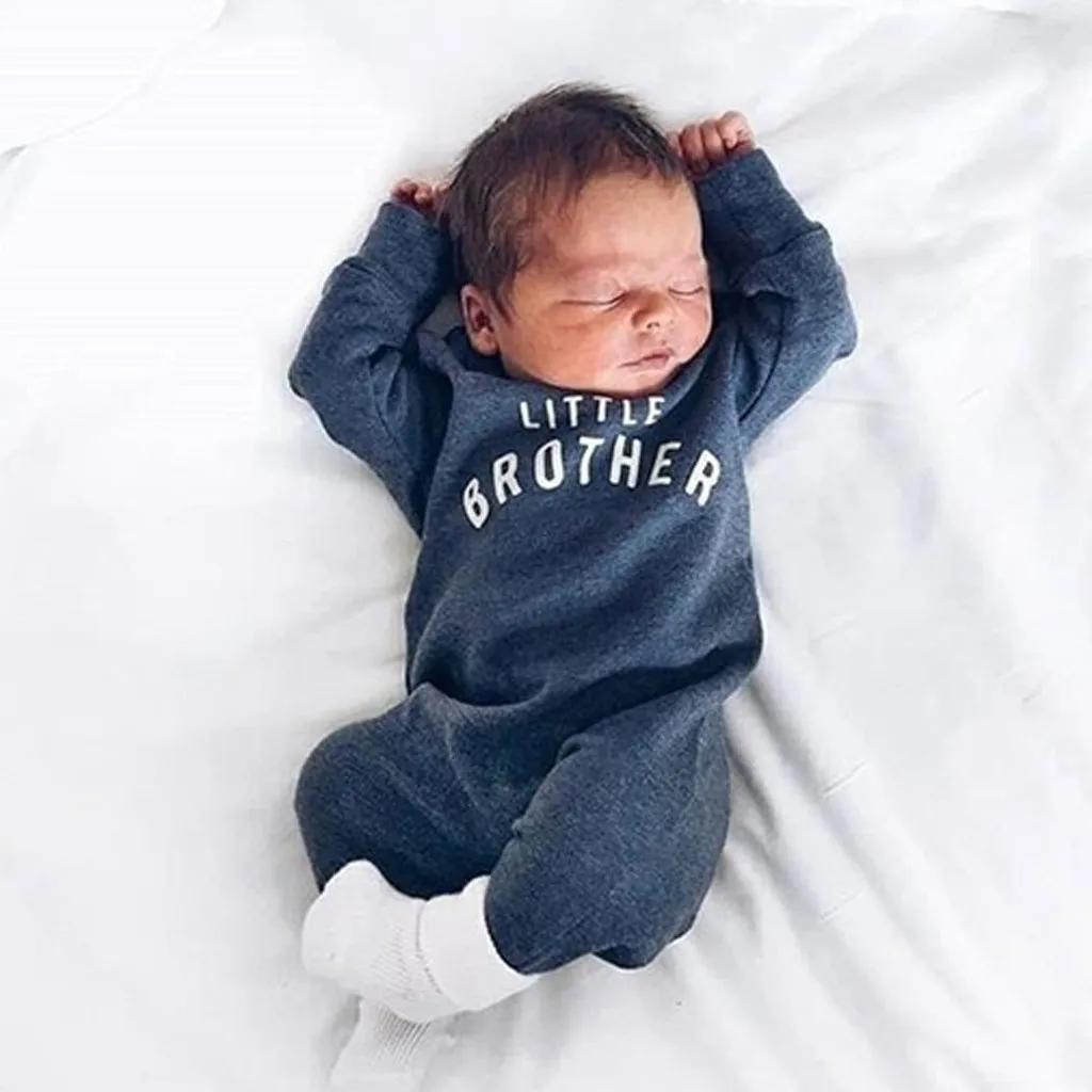 Детский комбинезон на пуговицах с надписью|Ромперы| |