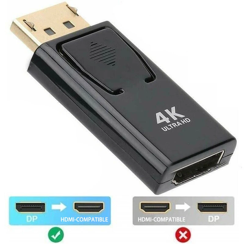 

DP To HDMI-Compatible Max 4K/2160P Display Port DP Male To HDMI-Compatible Female Adapter Black High Quality For HDTV PC