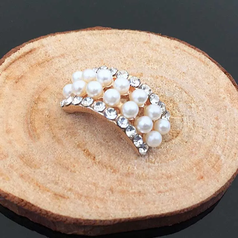 Новинка стразы в форме дуги с жемчугом аксессуары для украшения сделай сам HZ117 60