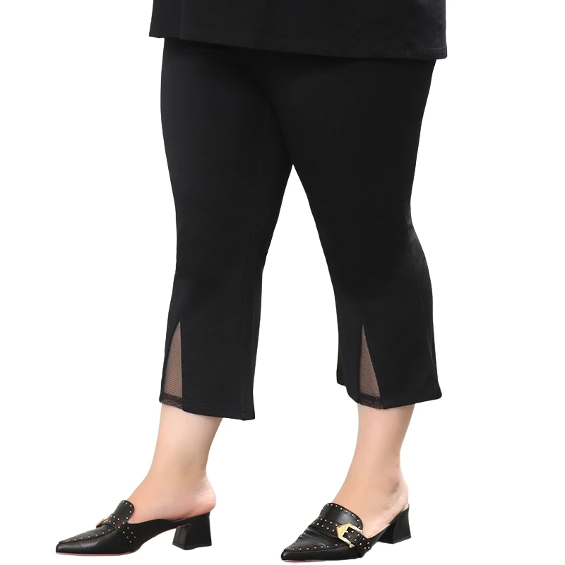 Artı boyutu dipleri kadın giyim pantolon kırpılmış pantolon büyük boy 5XL 7XL Streetwear Pantalones De Mujer kısa Casuais ücretsiz gemi