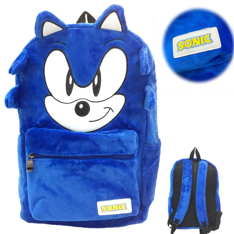

Мультфильм игра синий приключение Рюкзак Школьная Сумка для книг с плюшевой подкладкой с ноутбука Рюкзаки через плечо сумки