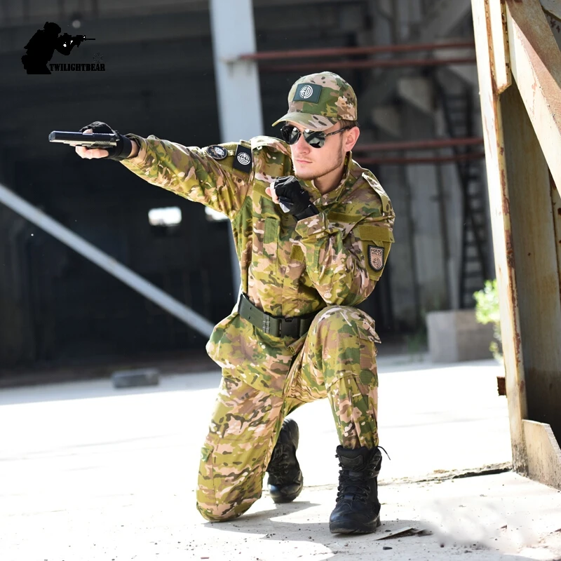 Военная форма, камуфляжный Тактический Костюм, высокое качество, камуфляжный армейский Комбер, комплекты одежды для охоты, рыбалки, пейнтбола, AY1