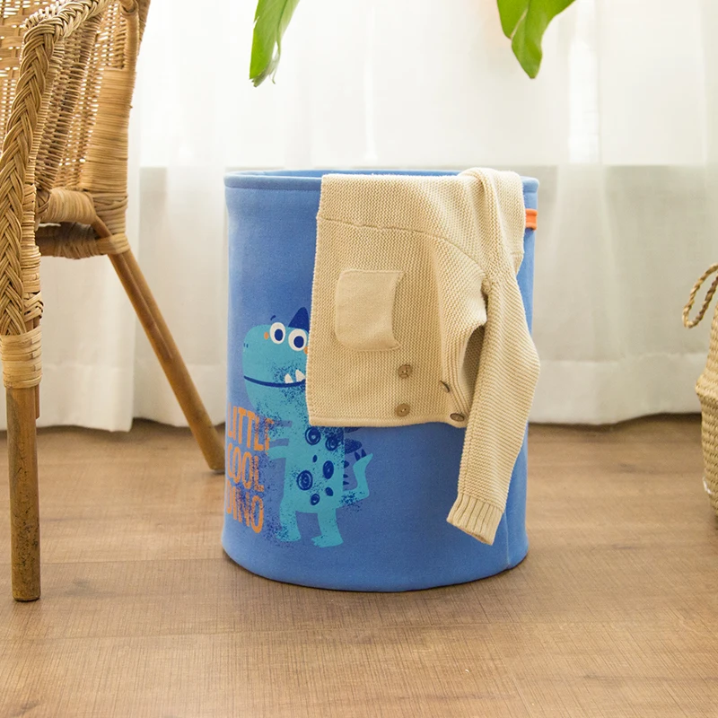 

Laundry Basket Toy Storage Baskets Home Organizer Bin Stripe 40*50cm Large For Washing Dirty Clothes Cotton Folding Waterproof