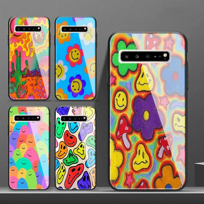 

Indie Kids Aesthetic Art Phone Case Glass For Samsung Galaxy S20 Ultra S10 S9 S8 S7 Plus Edge S10 E Lite Note Pro Cover