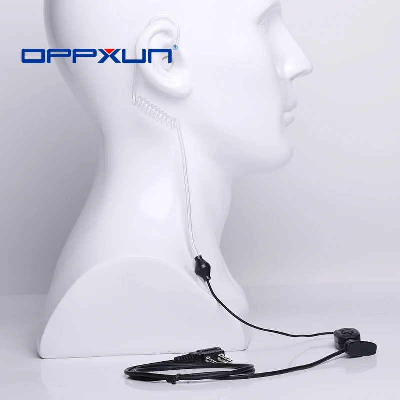 

Hot Dual PTT Air Duct Earpiece With Mic Headset for Baofeng Two Way Radio UV-82 UV 82 UV82L UV-89 Walkie Talkie Earphone Headset