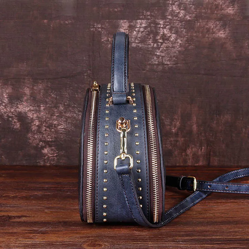 

Fashion Female bGenuine leather bag creative first layer cowhide hand rub color single shoulder messenger all-match lady handbag