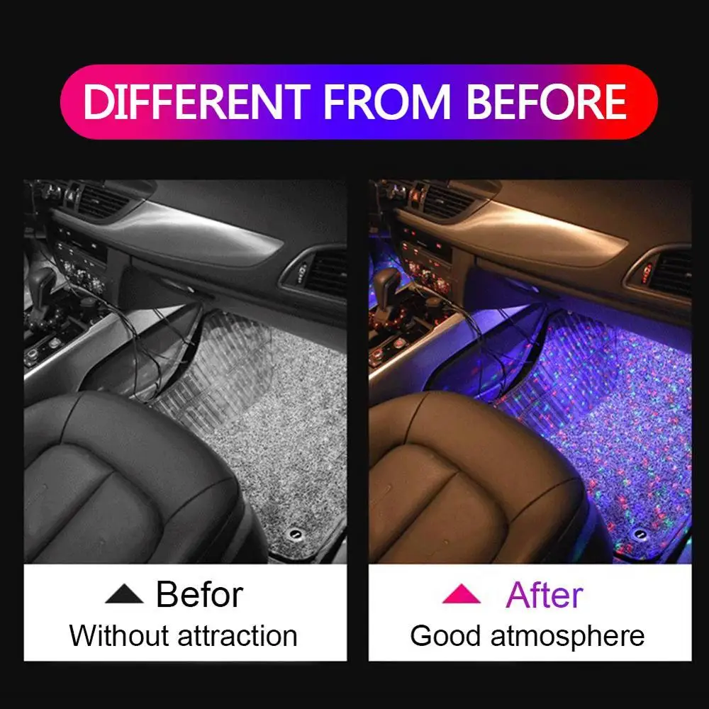 Автомобильный интерьер окружасветильник разноцветный звезсветильник активная