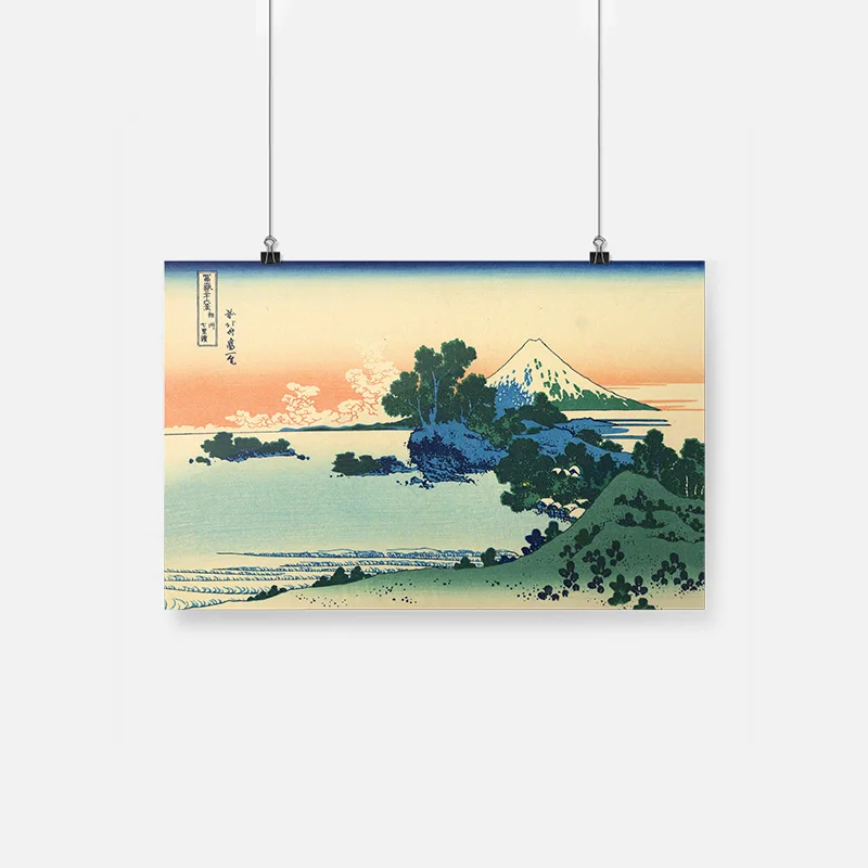 

Japanese Ukiyo-e vintage Style Wooden Frame Canvas Painting Decor Wall Art Home Living Room Framed Decoration Prints Poster