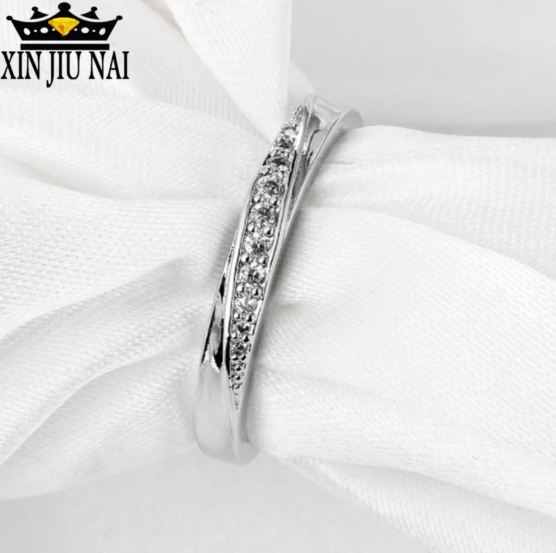 Женское кольцо с кубическим цирконием anillos mujer anel розовое золото 2 цвета|Кольца| |
