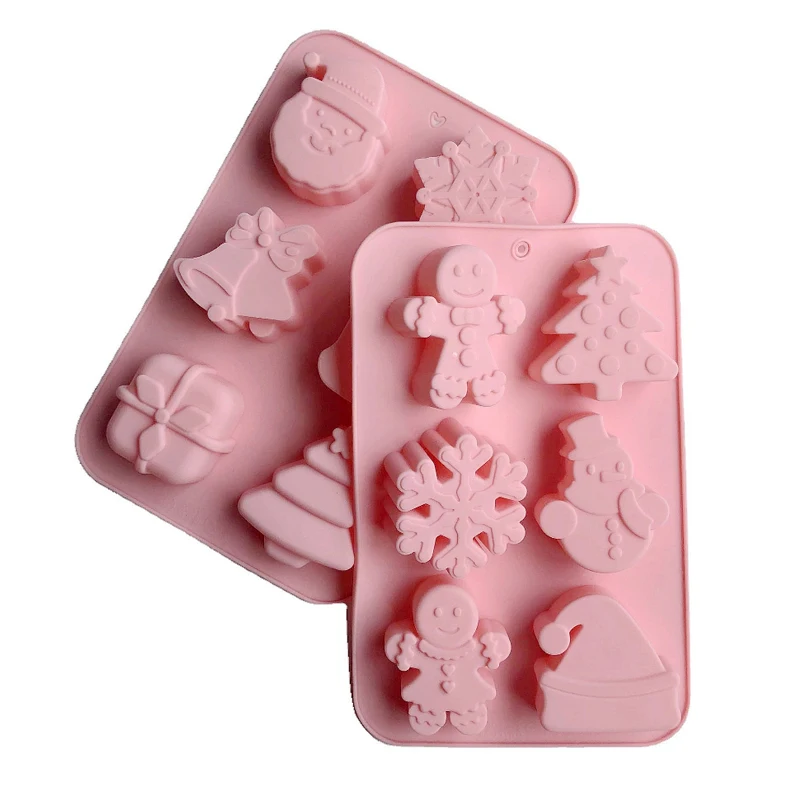 

Christmas Silicone Cake Mold Christmas Tree Socks Snowflake Santa Festive Class DIY Baking Fondant Mold DIY Baking Cake Cookie
