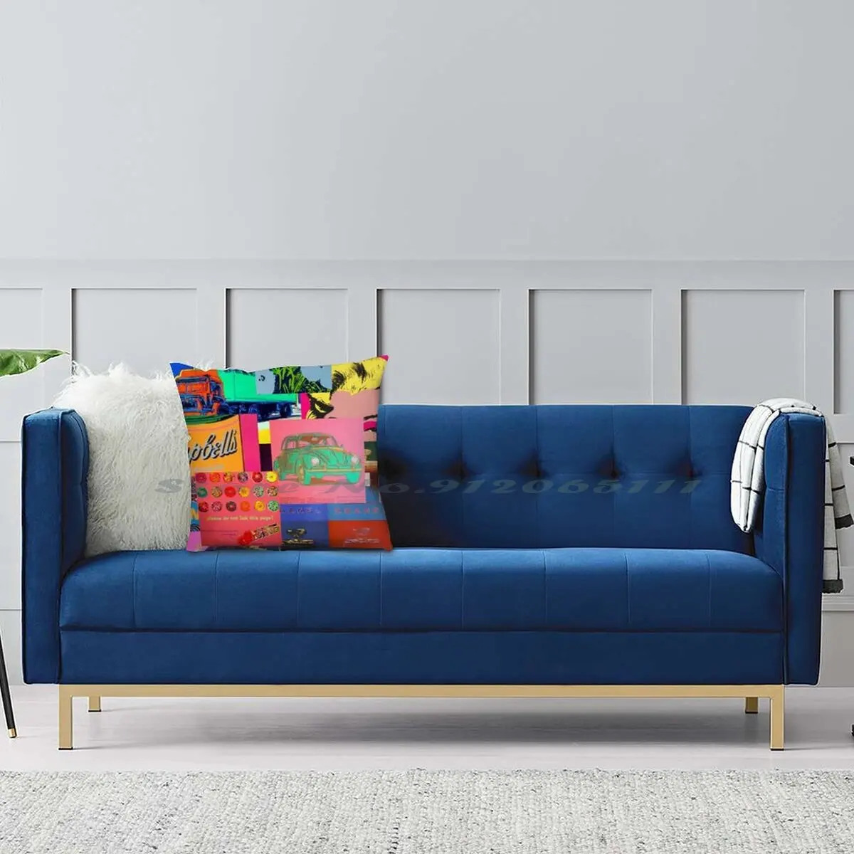 Коллаж Подушка Чехол Наволочка хлопковая льняная коллаж поп-арт Веселая