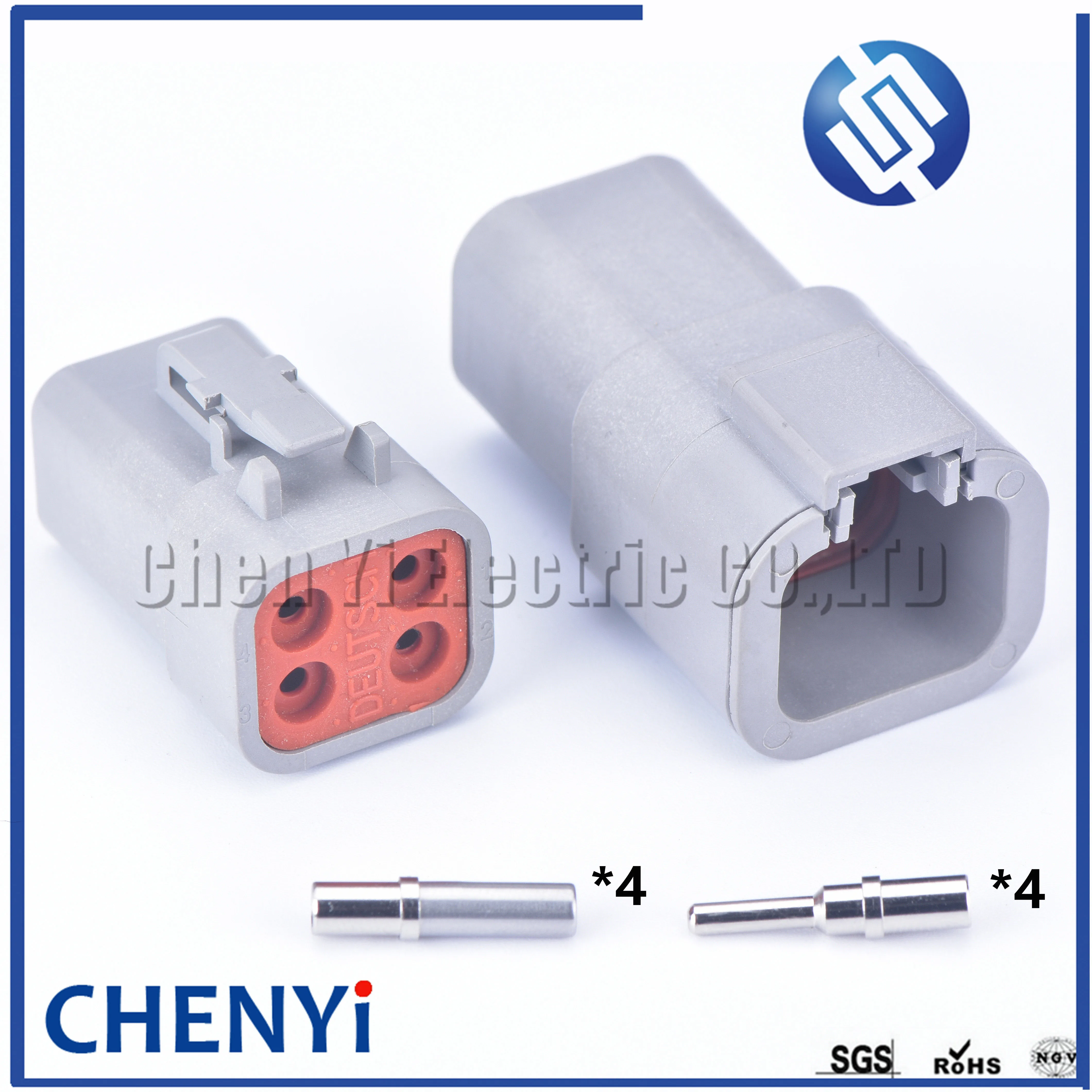 4-контактный Штекерный или гнездовой автомобильный разъем серии DTP, водонепроницаемая штепсельная вилка DTP06-4S, два типа опций клемм для Cummins