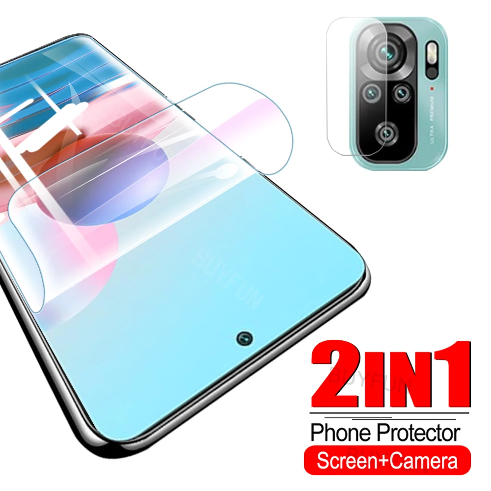 

Гидрогелевая Защитная пленка для экрана и камеры для Xiaomi Redmi note 10, 10S, 4G, redmi note 10 pro max, 9t