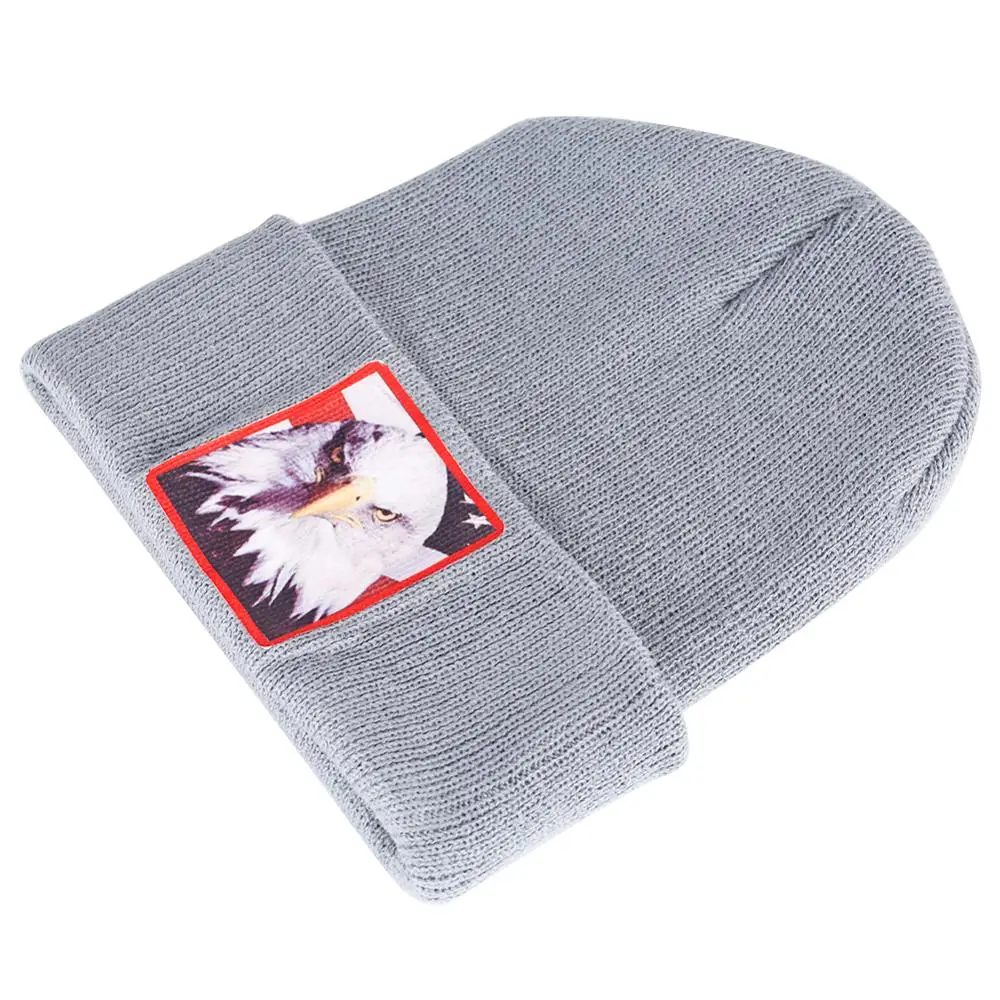 Американский лысый орел зимние шапки мужские вязаный берет для женщин с