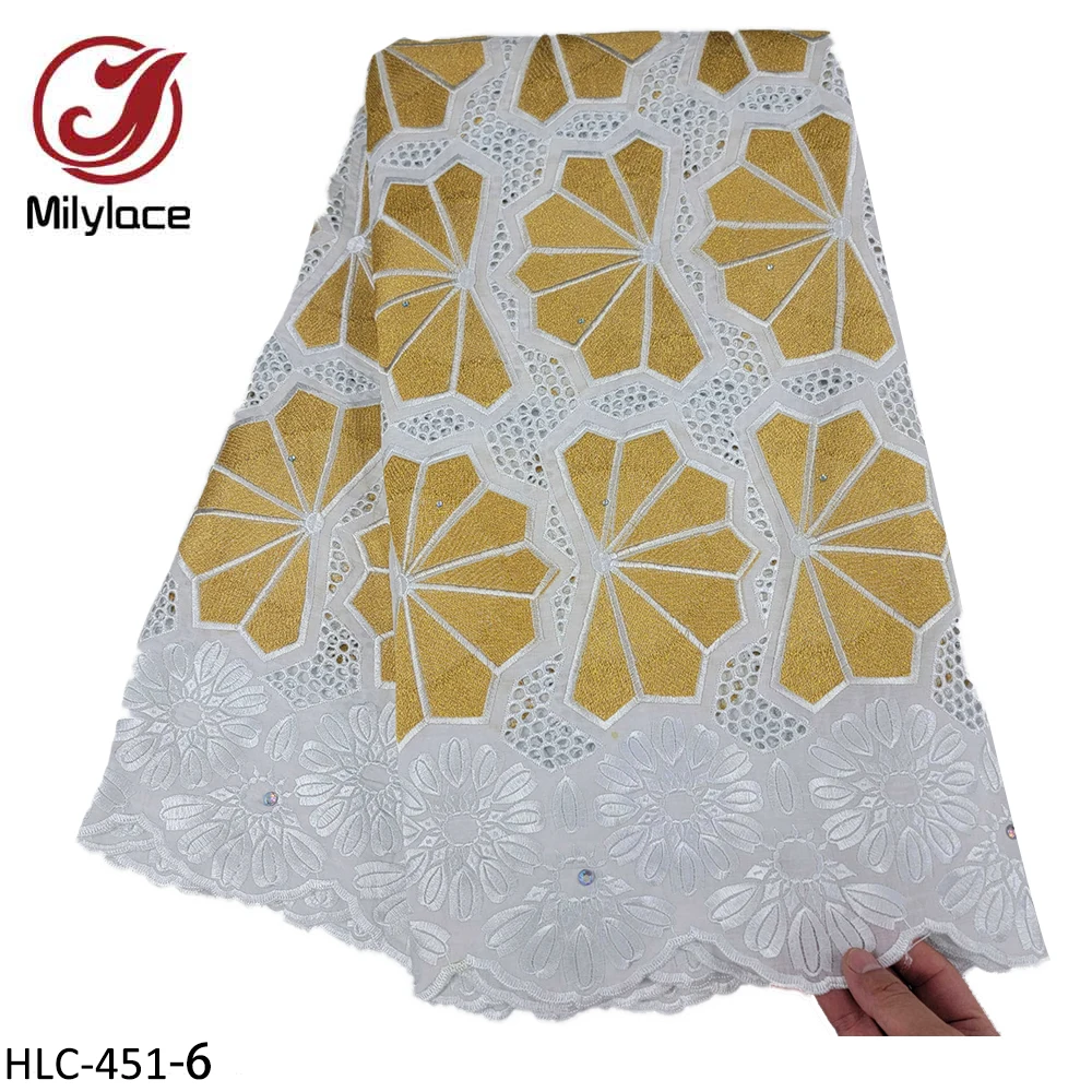 

New Arrive French Net Tulle Lace Embroidery Floral Design Water Soluble African Dress Women with StonesHLC-451