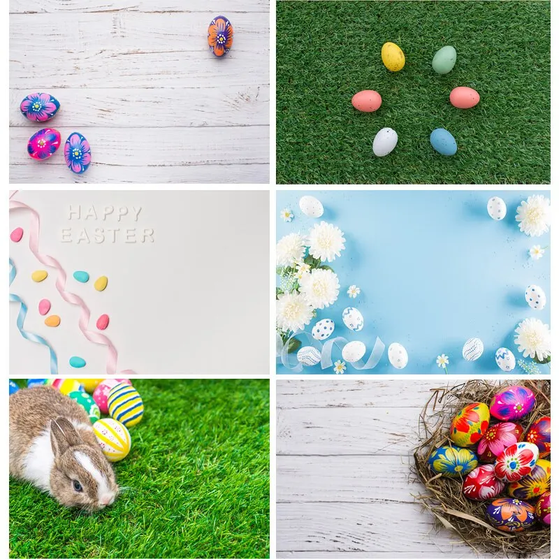 

SHUOZHIKE Easter Eggs Rabbit Photography Backdrops Photo Studio Props Child Baby Portrait Photo Backdrops 21128 FHJ-03