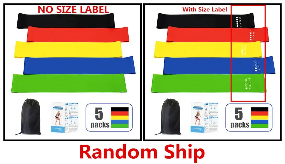 Набор эластичных лент 5 шт. спортивные эмульсионные ленты из натуральной