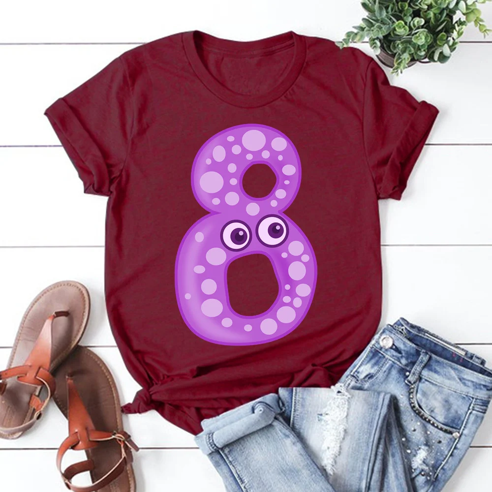 

8 Letters Summer New 90 sShort Sleeve Print Clothing Women's T-Shirt Harajuku Graphic Clothing Women's Top TX8347