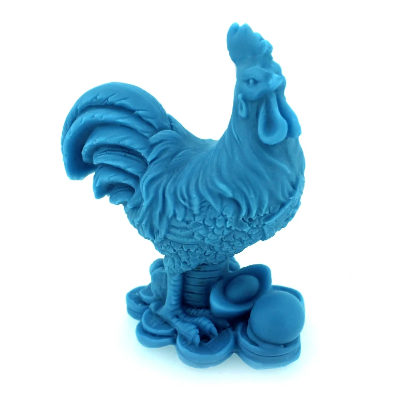 3D силиконовая форма для мыла с петухом, форма для вырезания соли, курицы, галльского петуха