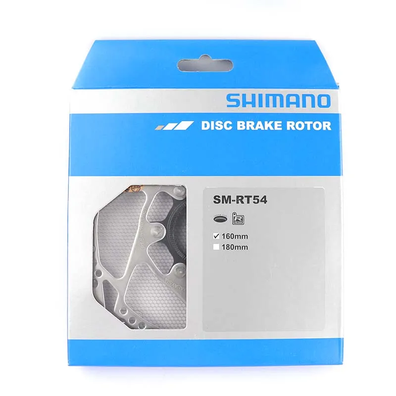 RT54 160mm Boxed Shimano Deore дисковый тормоз ротор SM RT54 RT30 Центральный замок дисковый тормоз ротор горный велосипед велосипедный диск M6000 тормозной диск 160 мм 180 мм - Цвет: RT54 160mm Boxed