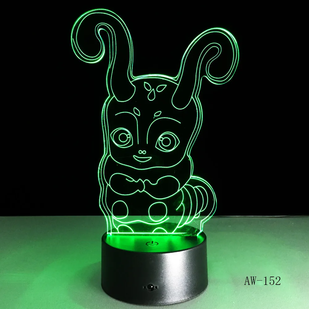 

New 3D Design Lamp LED Night Lights with USB Cable Lighting as Indoor Room Decoration 7 Colors Birthday DecoAW-152