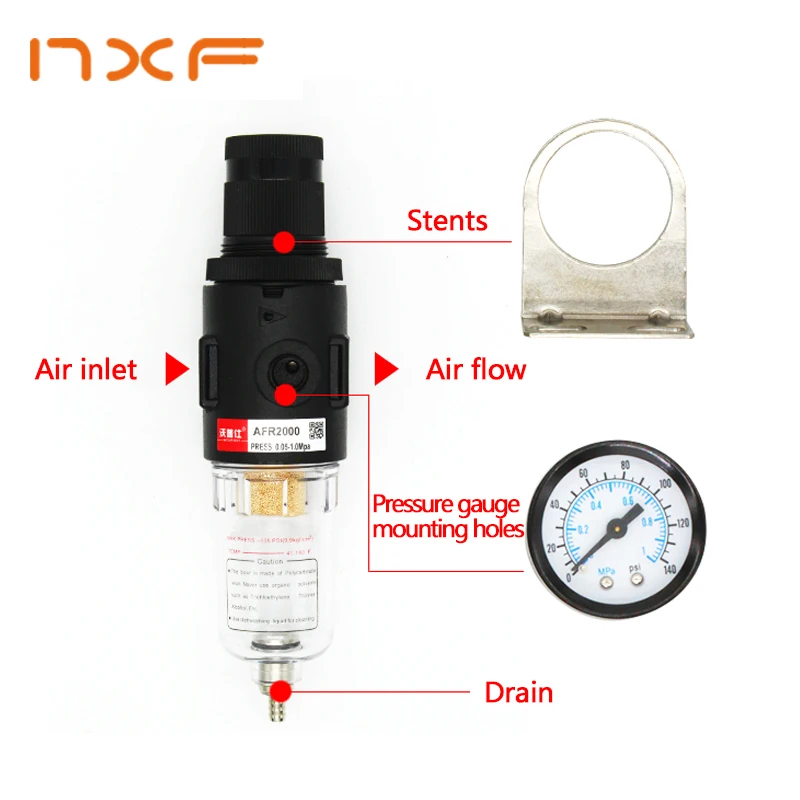 Пневматические фильтры Afr 2000 1/4 фильтр AFR2000 для воздушного компрессора