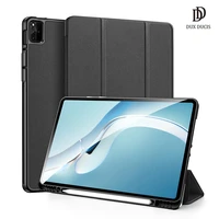 dux ducis tablet leather case for huawei matepad 12 6 2021 case smart sleep wake domo trifold protective case with pencil holder