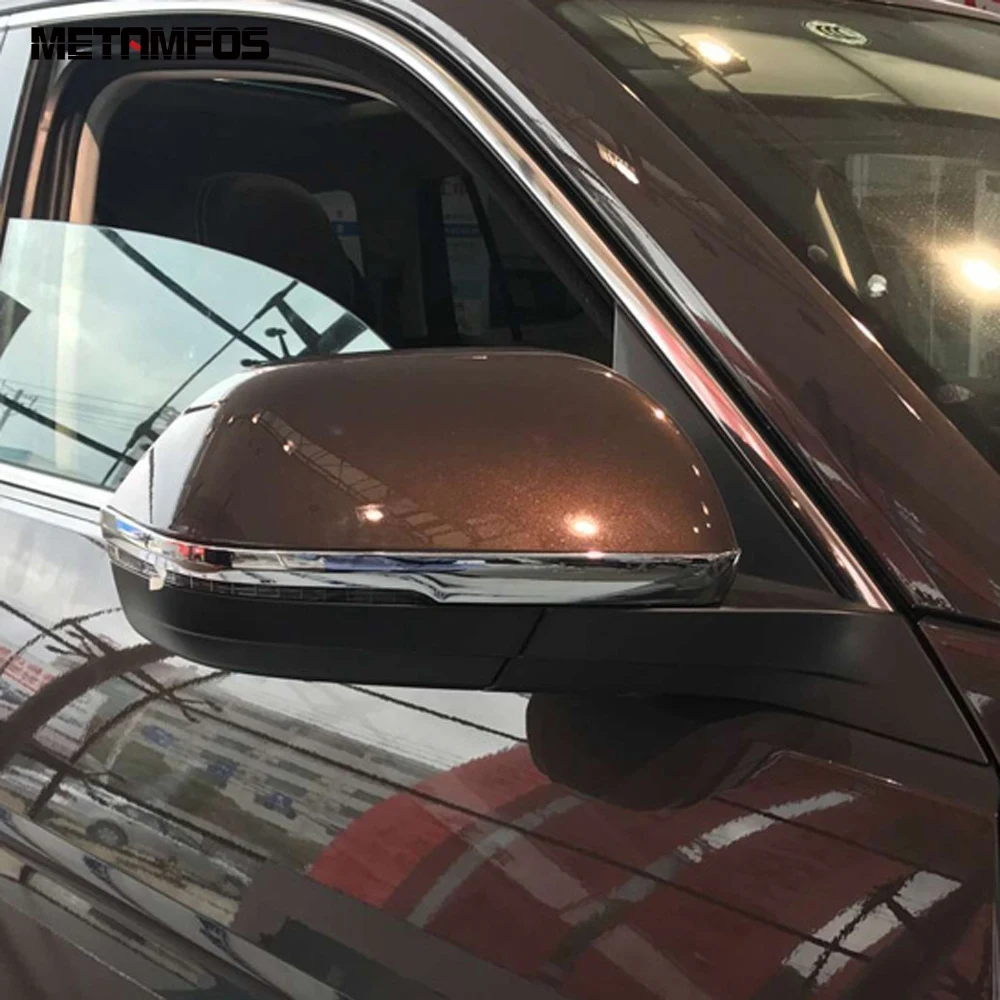

For Volkswagen Atlas Teramont 2017-2020 2021 Chrome Side Door Rearview Mirror Strip Cover Molding Trim Accessories Car Styling