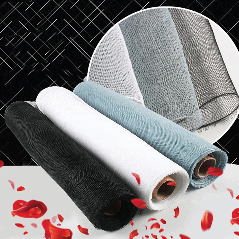 Квадратная сетка твердая марля Жесткая грубая однотонная цветочная упаковка