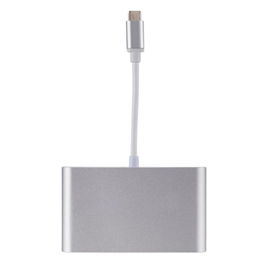 

YIGETOHDE USB C to HDMI 4K+RJ45 Gigabit Ethernet+USB 3.0 Type C Hub Adapter USB-C Splitter for Macbook Air Pro Samsung