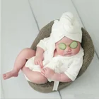 Банное полотенце для новорожденных, шарф + халаты, 2 шт., плюшевый костюм, реквизит для фотосъемки, аксессуары для подарка