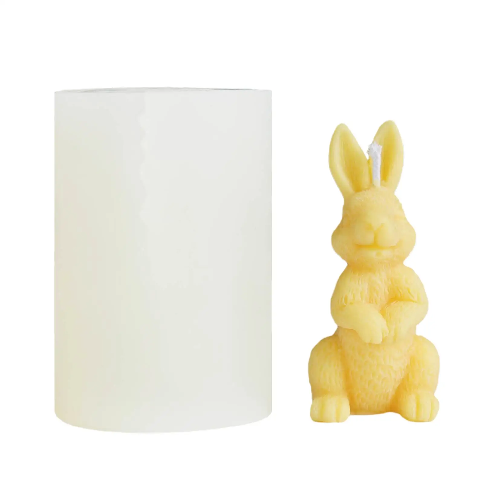 

Rabbit Mold DIY Aromatherapy Candle Modeling Candle Decorations Christmas Ornaments Easter Rabbit Fondant Silicone Mold 45a