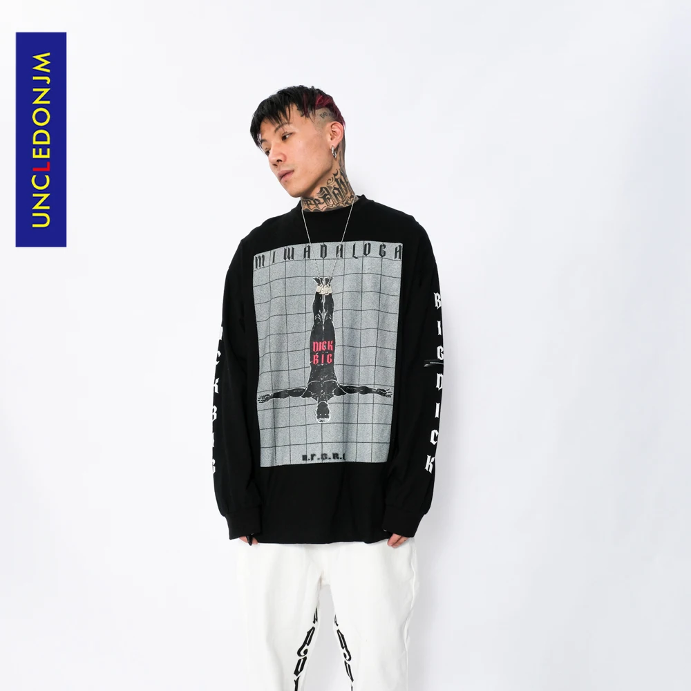 

UNCLEDONJM Hip hop graphic t shirts harajuku men clothing baggy woman tshirts best seller retro t shirt goth clothes