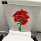 YOJA 20,4 см  25,9 см букет красных роз аксессуары для украшения дома классические наклейки на стену для туалета T1-2655