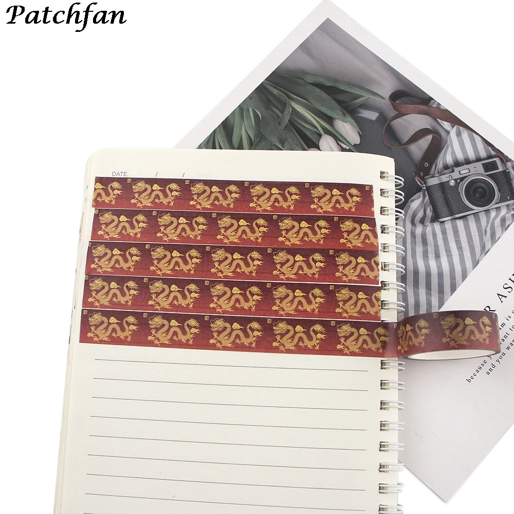 

20pcs/lot A4267 Patchfan Classical style Washi Tape Paper DIY Planner Dragon Masking Adhesive Tape Sticker Decorative Stationery