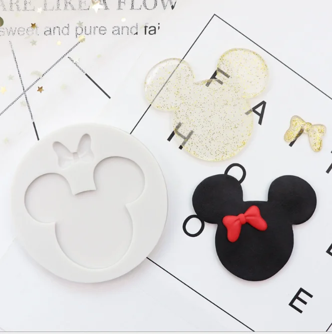 Силиконовая форма мультяшный персонаж Disney для мастики с Микки Маусом