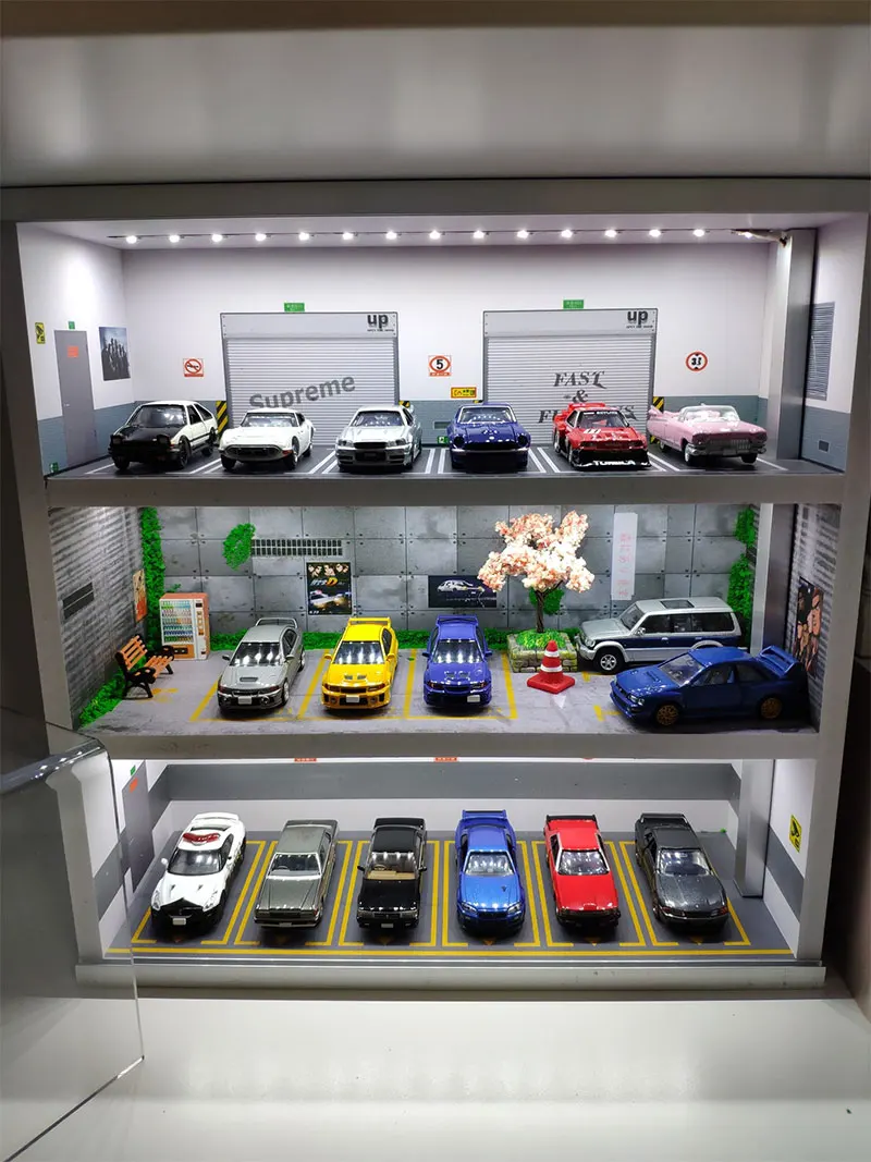 Модель автомобиля в масштабе 1:64 из сплава 3/4/5 уровней ПВХ со светильник