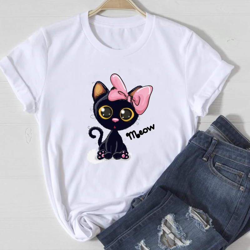 Женская футболка кавайная одежда с графическим рисунком винтажная уличная